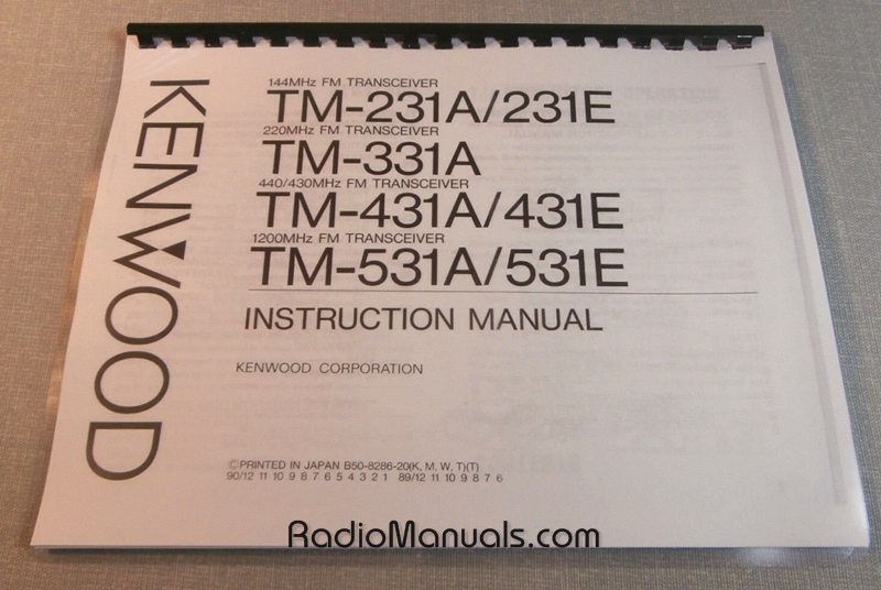 Kenwood TM-231/331/431/551 Operating Manual